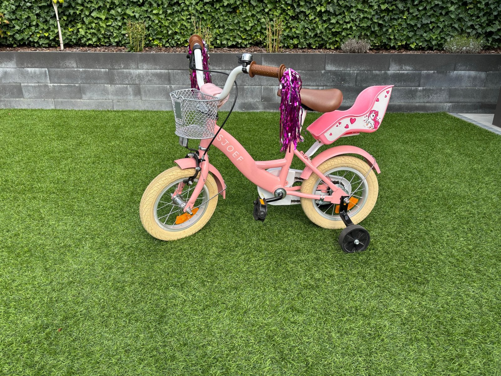 SJOEF Dolly Meisjesfiets 12 inch - Unicorn - Roze
