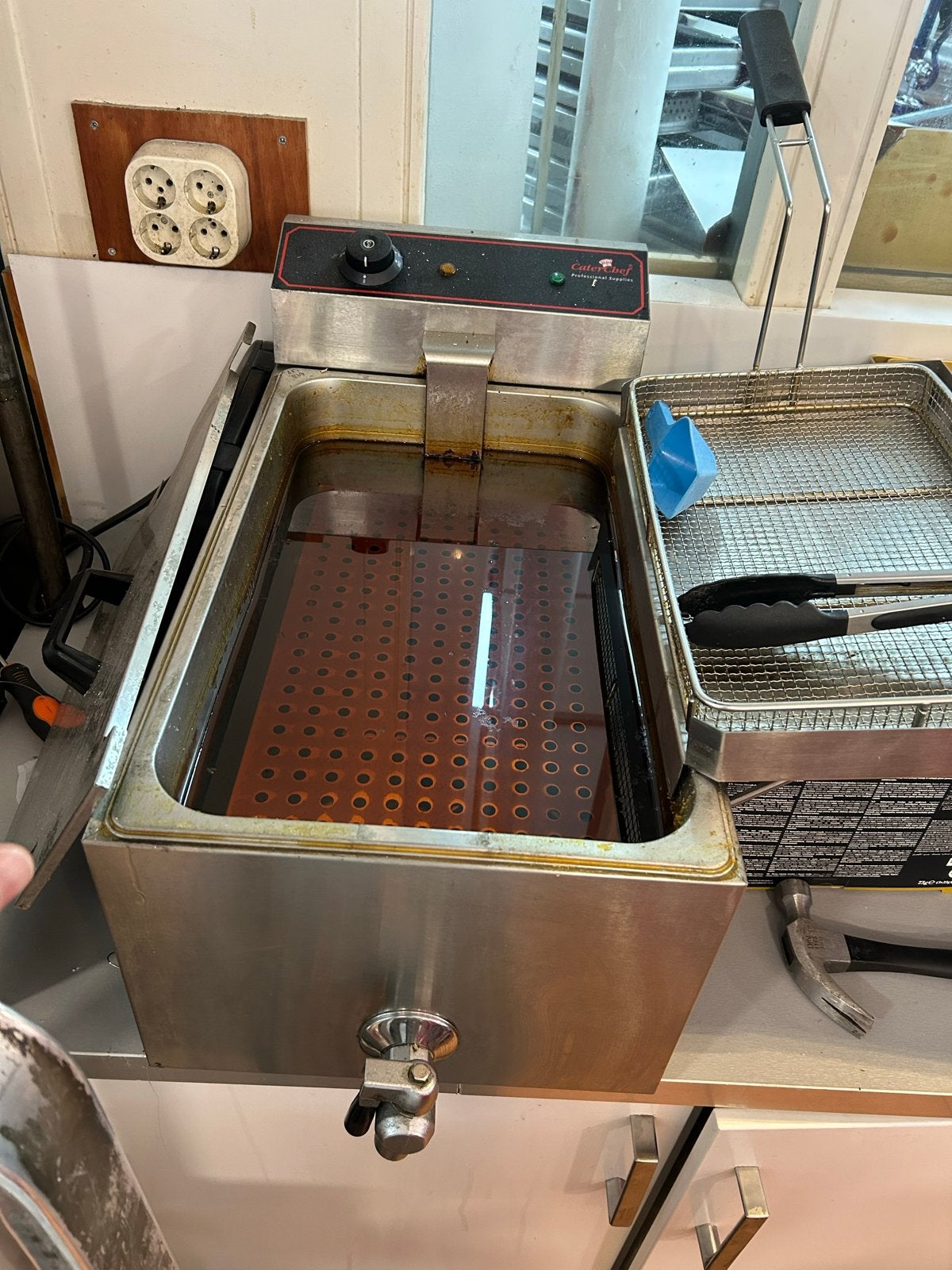 Caterchef Friteuse 15 Liter - Professionele Frituurpan, 4 liter of meer, Ophalen of Verzenden, Gebruikt
