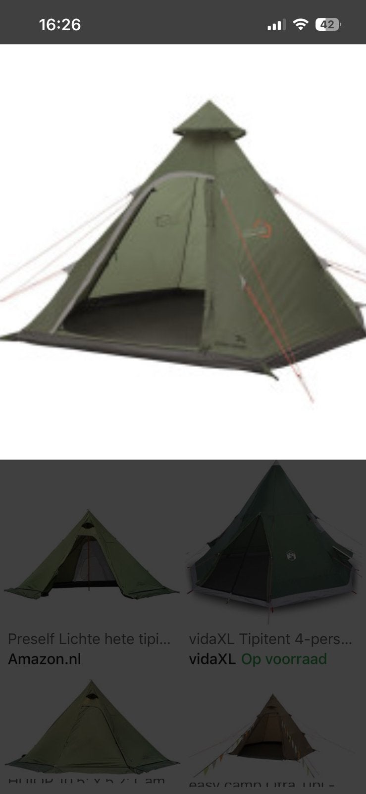 10-T Outdoor Equipment Tipi Tent in draagzak., Ophalen of Verzenden, Zo goed als nieuw, Meer dan 6