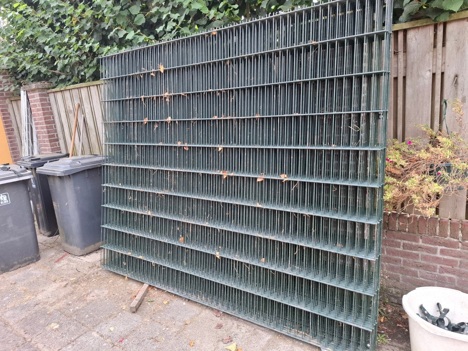 dubbel staafmatten, Ophalen, Gebruikt, IJzer, Dubbelstaafmat hekwerk