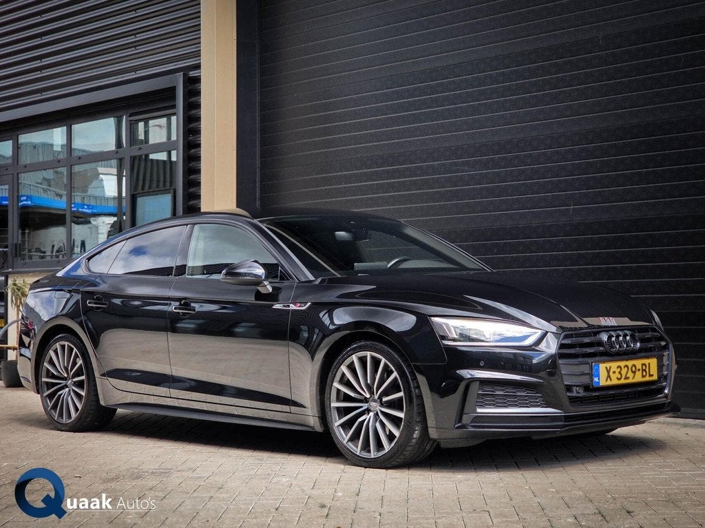 Audi A5 Sportback 2.0 TFSI G-Tron S-Line | LEER | NW KETTING, Auto's, Gebruikt, Euro 6, 4 cilinders, Zwart