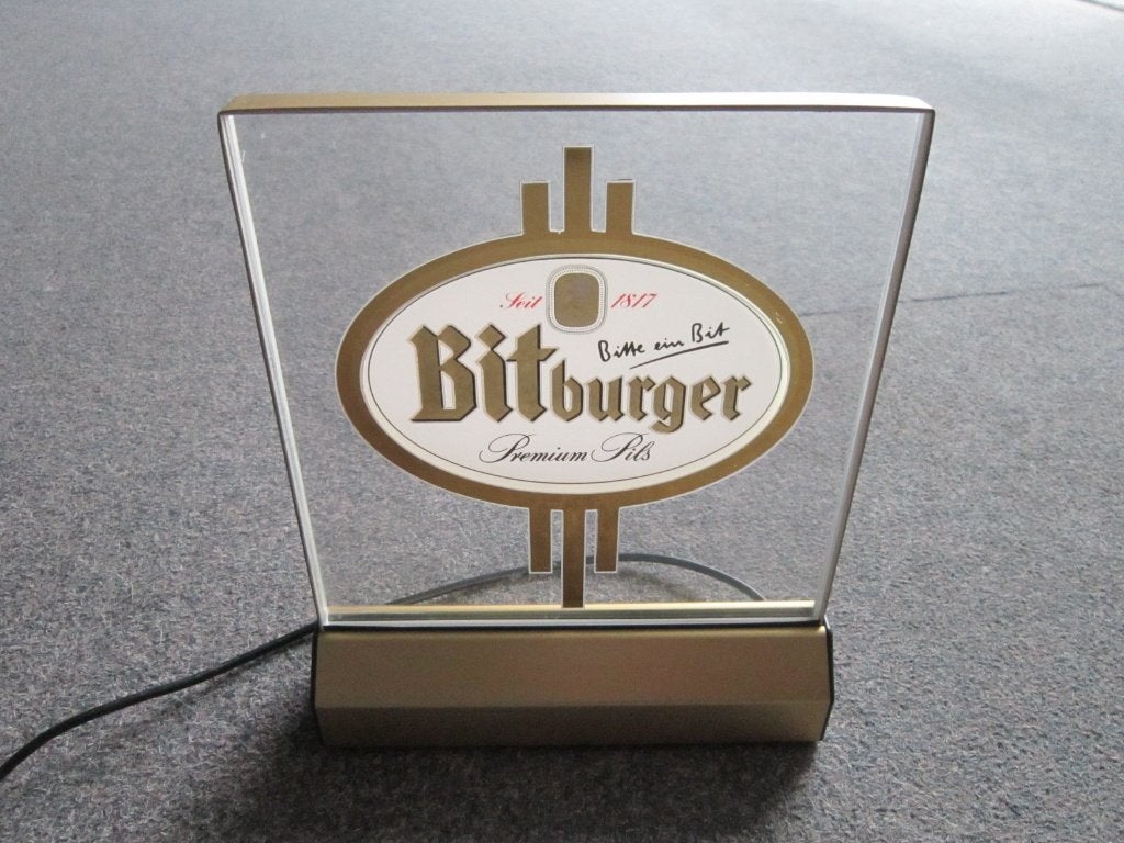 BITBURGER BIER LICHTRECLAME, Verzamelen, Biermerken, Ophalen, Gebruikt, Overige typen, Overige merken