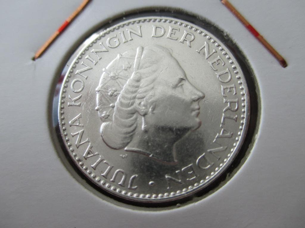 Gulden 1964, 1 gulden, Koningin Juliana, Zilver, Ophalen of Verzenden