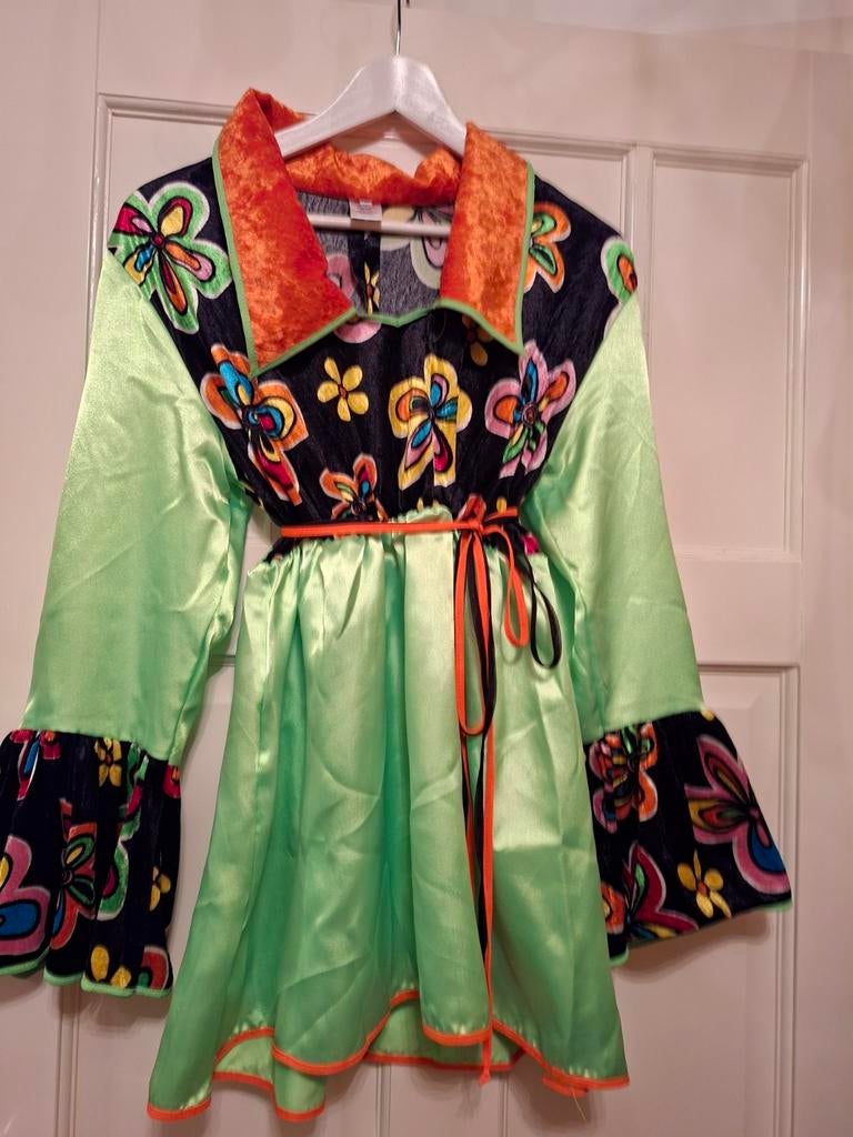 Carnavals flowe power tuniek, Ophalen of Verzenden, Zo goed als nieuw, Maat 38/40 (M), Carnaval