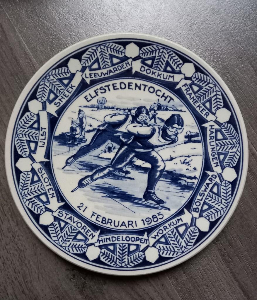 Elfstedentocht herdenkingsbord, Antiek en Kunst, Antiek | Wandborden en Tegels, Ophalen