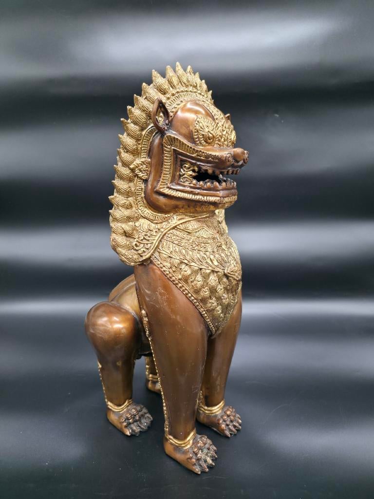 Singha thailand brons verguld - 50cm - Prachtige Patine, Ophalen of Verzenden