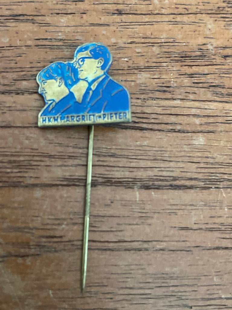 HKH Margriet & Pieter Speldje, Ophalen of Verzenden, Gebruikt, Overige onderwerpen, Speldje of Pin