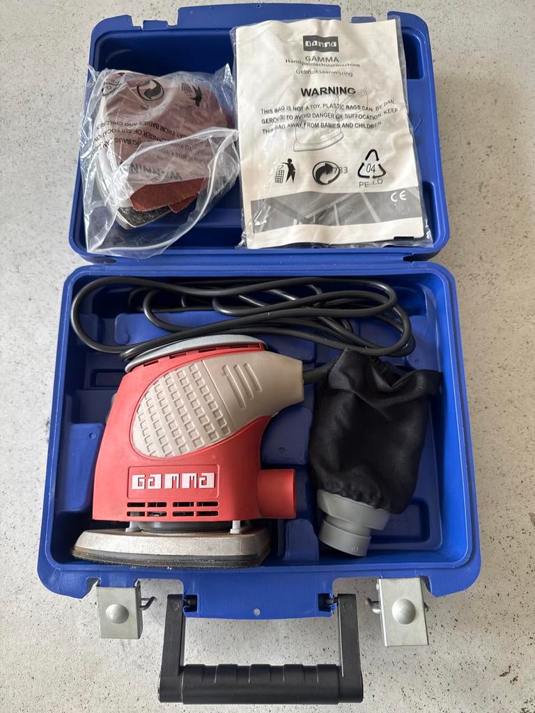 Gamma Handpalmschuurmachine - Nieuwstaat, Doe-het-zelf en Verbouw, Gereedschap | Schuurmachines, Ophalen, Nieuw, Minder dan 600 watt