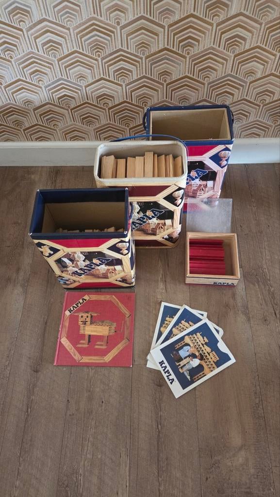 Kapla Houten Bouwblokken - Hele set, 750 blokjes + boekjes, Ophalen of Verzenden, Zo goed als nieuw, Overige merken