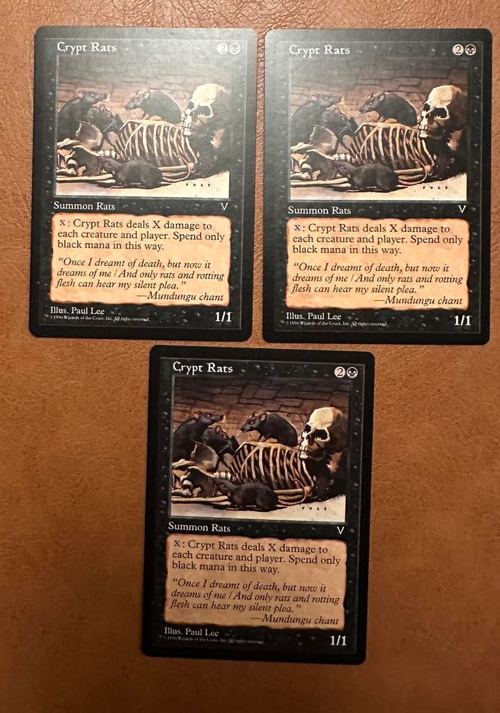 Magic: the Gathering - Crypt Rats, Hobby en Vrije tijd, Verzamelkaartspellen | Magic the Gathering, Verzenden