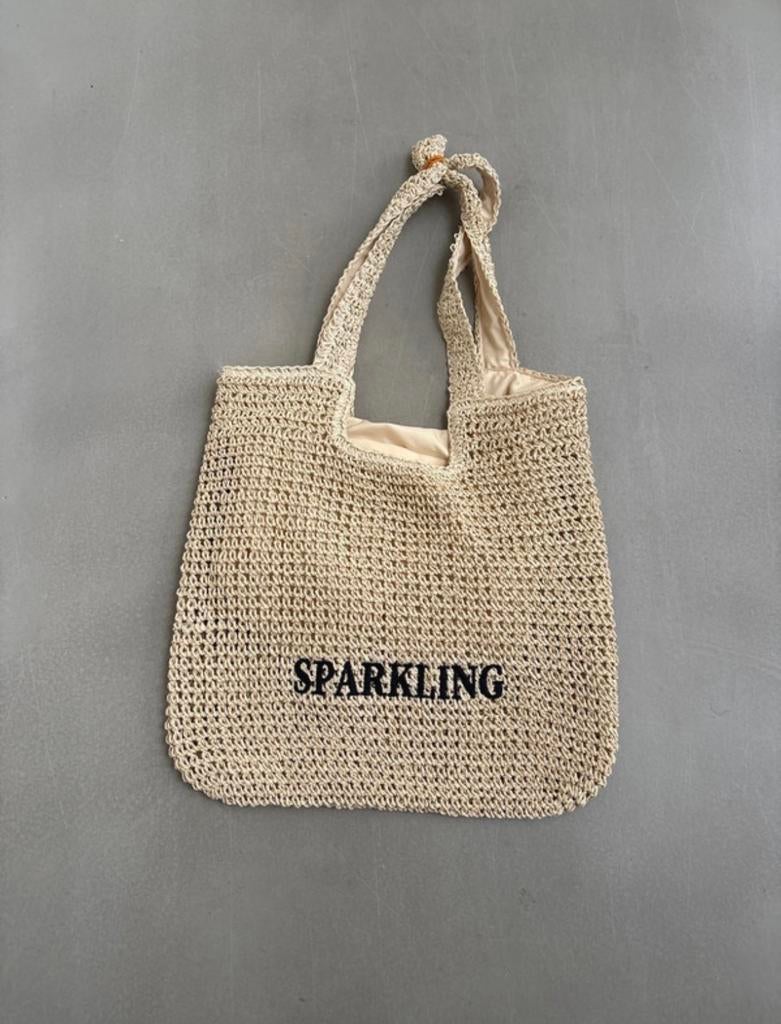 Sparkling jewels tas, Sieraden, Tassen en Uiterlijk, Ophalen of Verzenden, Zo goed als nieuw, Beige, Handtas