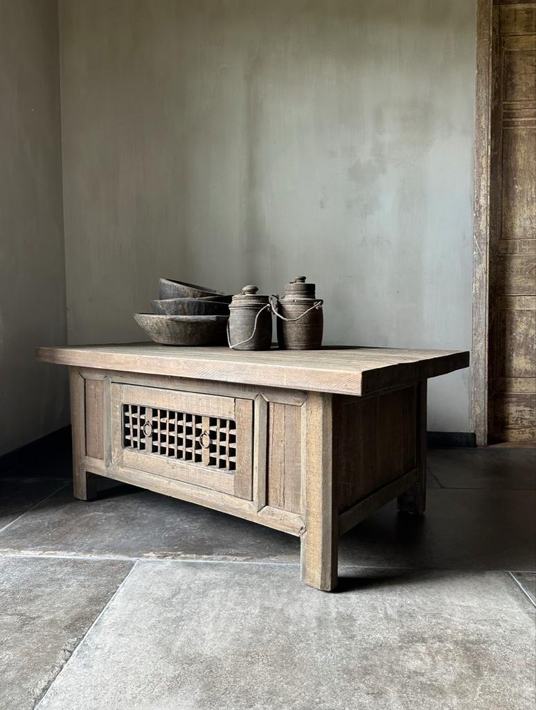 Salontafel NEPALI Driftwood Collectie, Gebruikt, 100 tot 150 cm, Rechthoekig, Overige houtsoorten