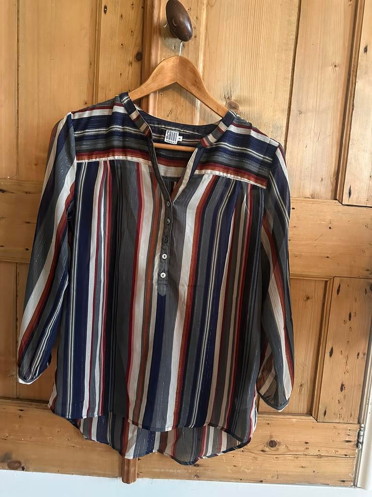 Saint Tropez Blouse Lieke maat M subtiele glitter, Ophalen of Verzenden, Zo goed als nieuw, Maat 38/40 (M), Wit