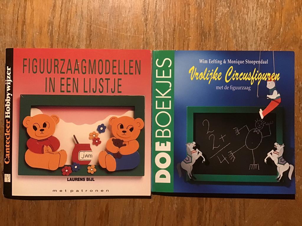 Vrolijke circusfiguren met de figuurzaag en Figuurzaagmodell, Ophalen of Verzenden, Zo goed als nieuw, Knutselwerk