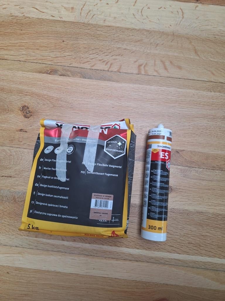 Voegmortel + kit - merk SCHÖNOX kleur Havana, Ophalen of Verzenden, Zo goed als nieuw, Minder dan 5 m², Overige materialen