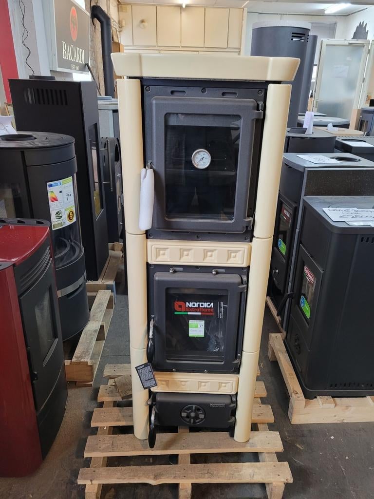 La nordica gaia forno 6 kw met oven, Ophalen of Verzenden, Vrijstaand, Hout, Nieuw