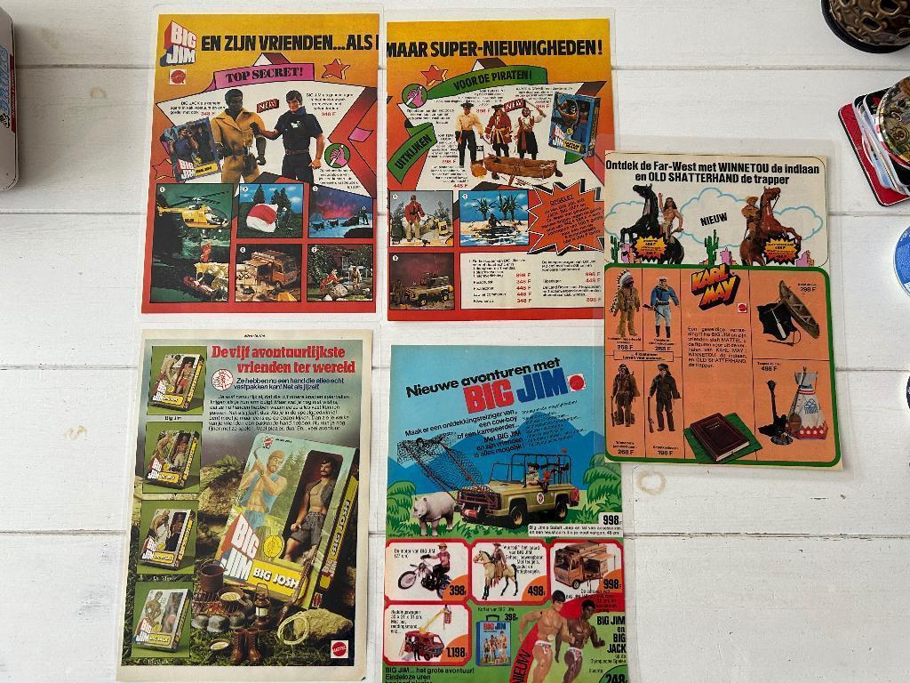 Posters vintage advertenties Big Jim 70s geplastificeerd a4, Ophalen, Rechthoekig Staand, Nieuw, A1 t/m A3
