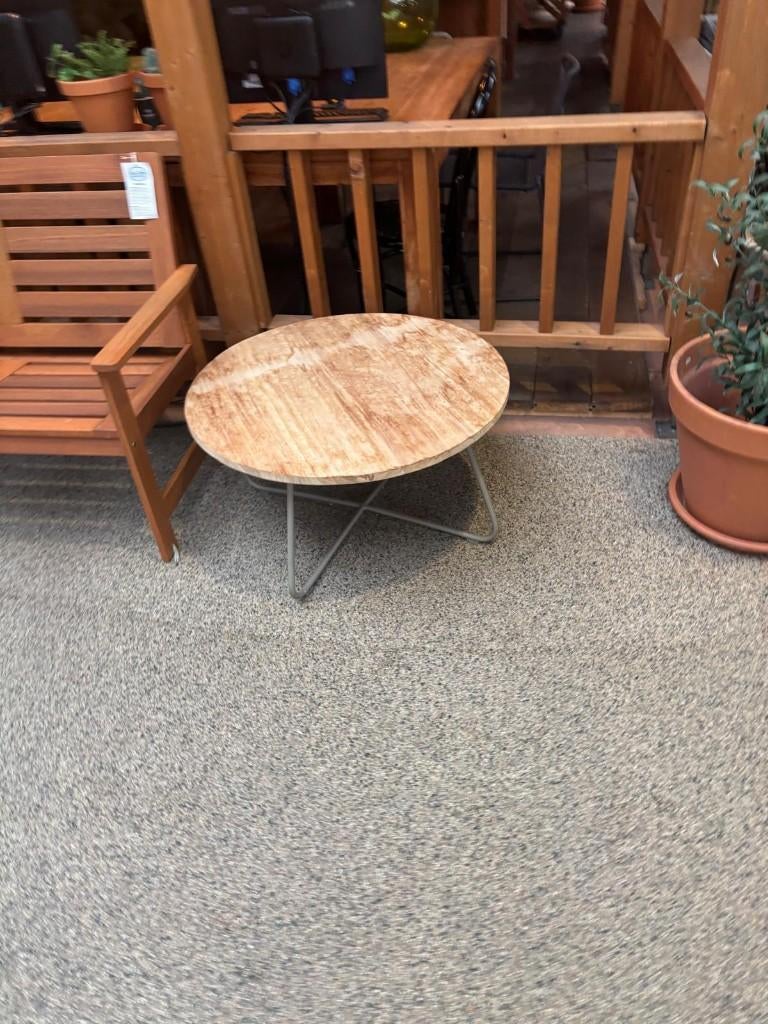 Koffietafel Lily 80.5x43 cm | Max & Luuk, Ophalen, Gebruikt, Rond, Teakhout
