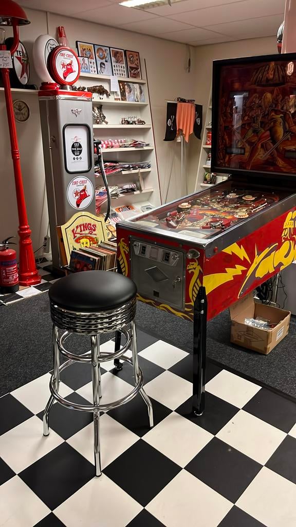 Amerikaanse Retro fifties sixties Bel Air barkrukken, tafels, 5 krukken of meer, Ophalen of Verzenden, Zo goed als nieuw, 60 tot 90 cm