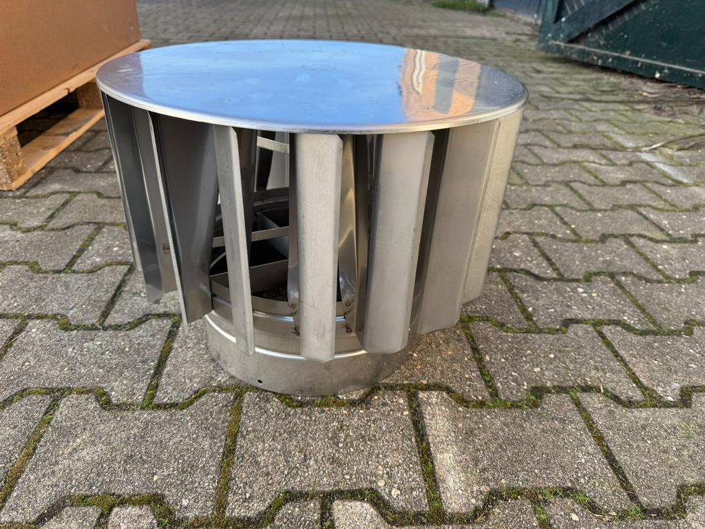 Schoorsteenkap roterend Windturbine vlak RVS 300 mm, Ophalen of Verzenden, Zo goed als nieuw, Afzuiger