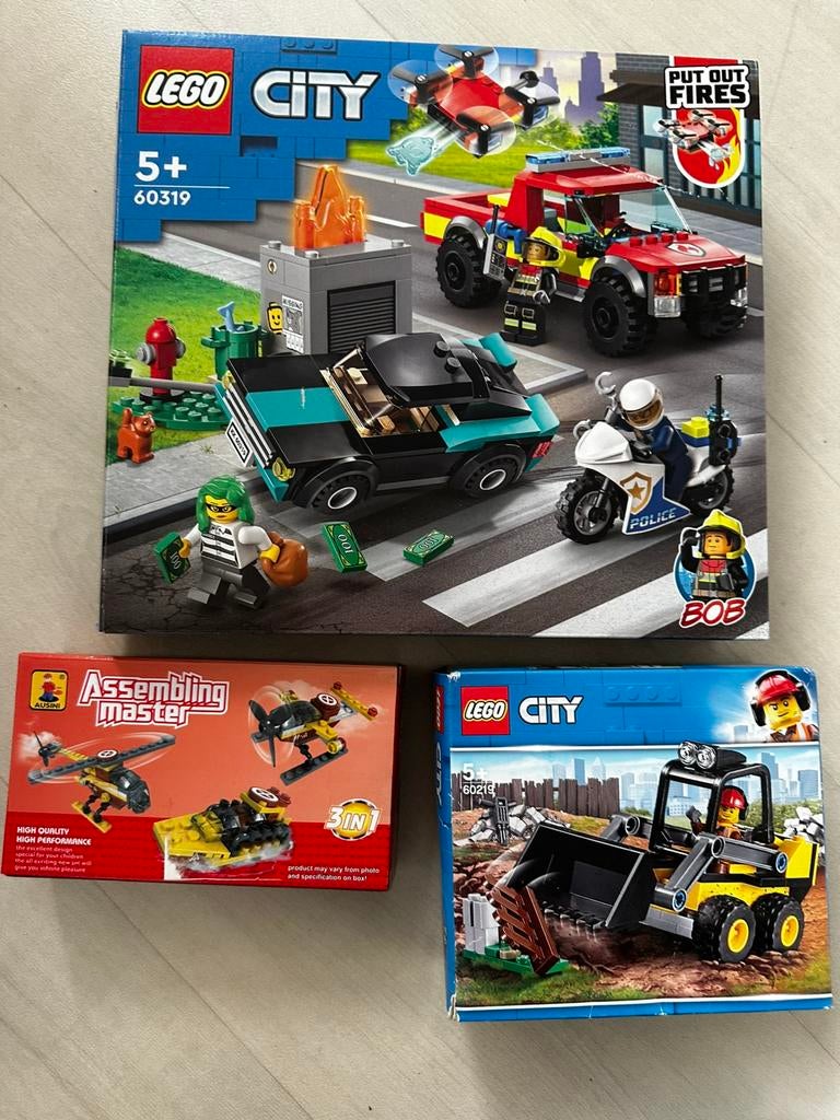 Lego City 60319 en 60219, Kinderen en Baby's, Ophalen of Verzenden, Gebruikt, Complete set, Lego