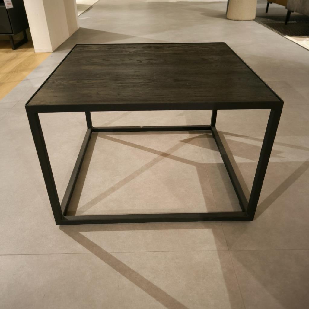 Inhouse Bijzettafel Domala Antraciet Vierkant Eiken, Minder dan 55 cm, Modern, Industrieel, Vierkant, Nieuw