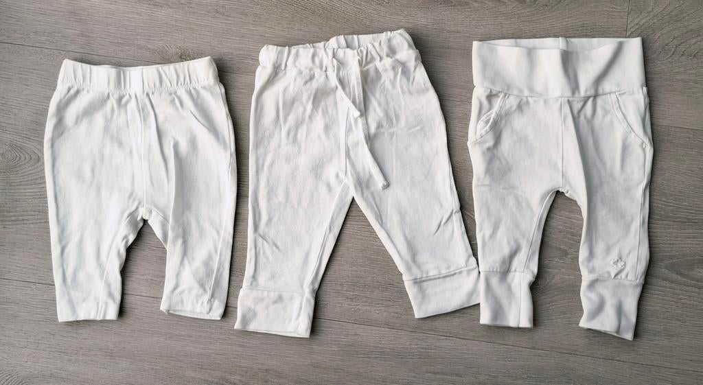 3 witte broekjes Noppies en Prenatal maat 56, Broekje, Jongetje of Meisje, Ophalen of Verzenden, Zo goed als nieuw