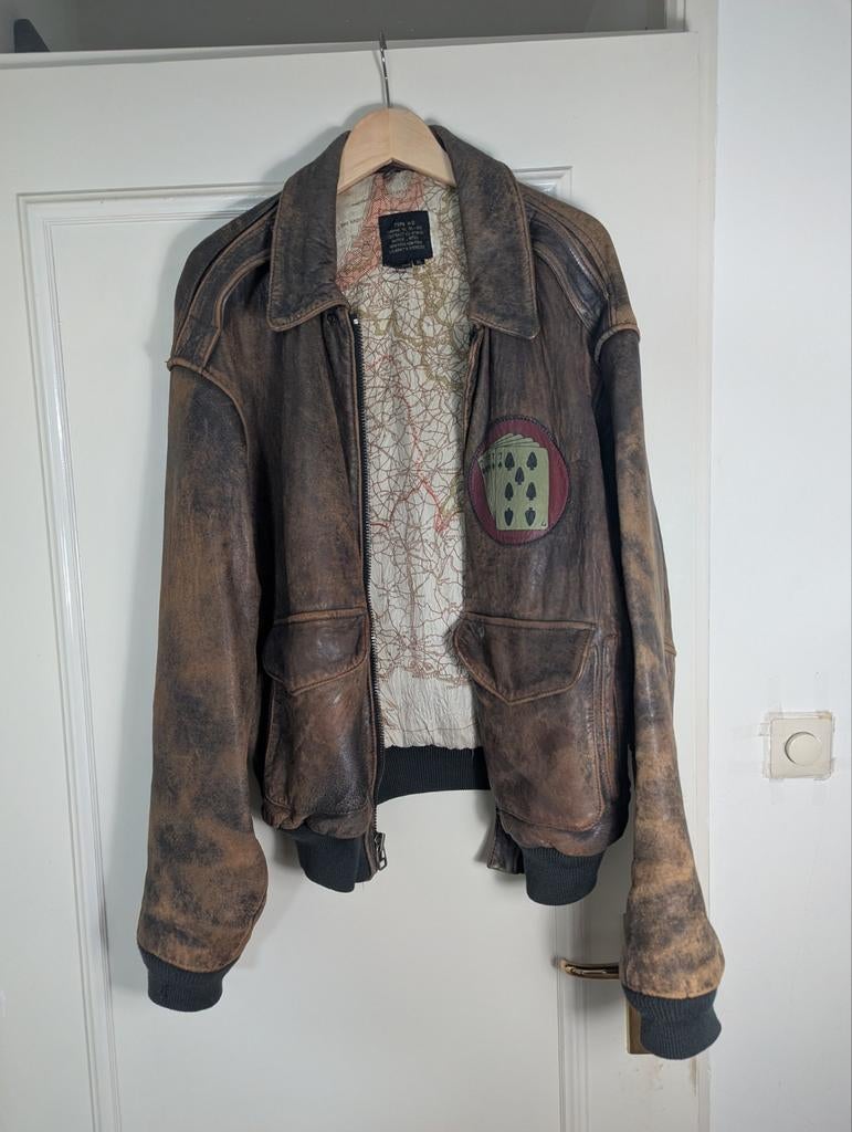 original vintange Avirex A2 pilot jacket from the 1980s xl, Ophalen of Verzenden, Maat 52/54 (L)