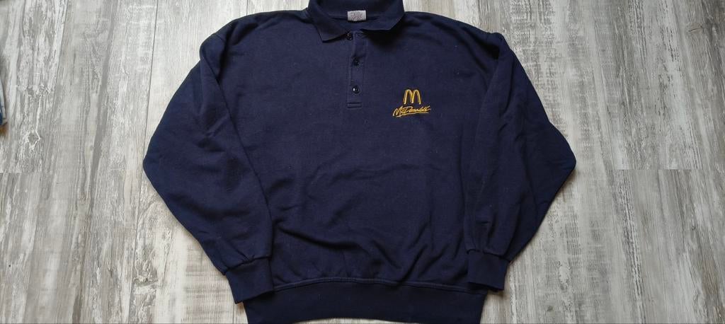 McDonald's Crew Sweater - Crewneck - Vintage - Y2K - Rare, Blauw, Maat 56/58 (XL), Ophalen of Verzenden, Zo goed als nieuw