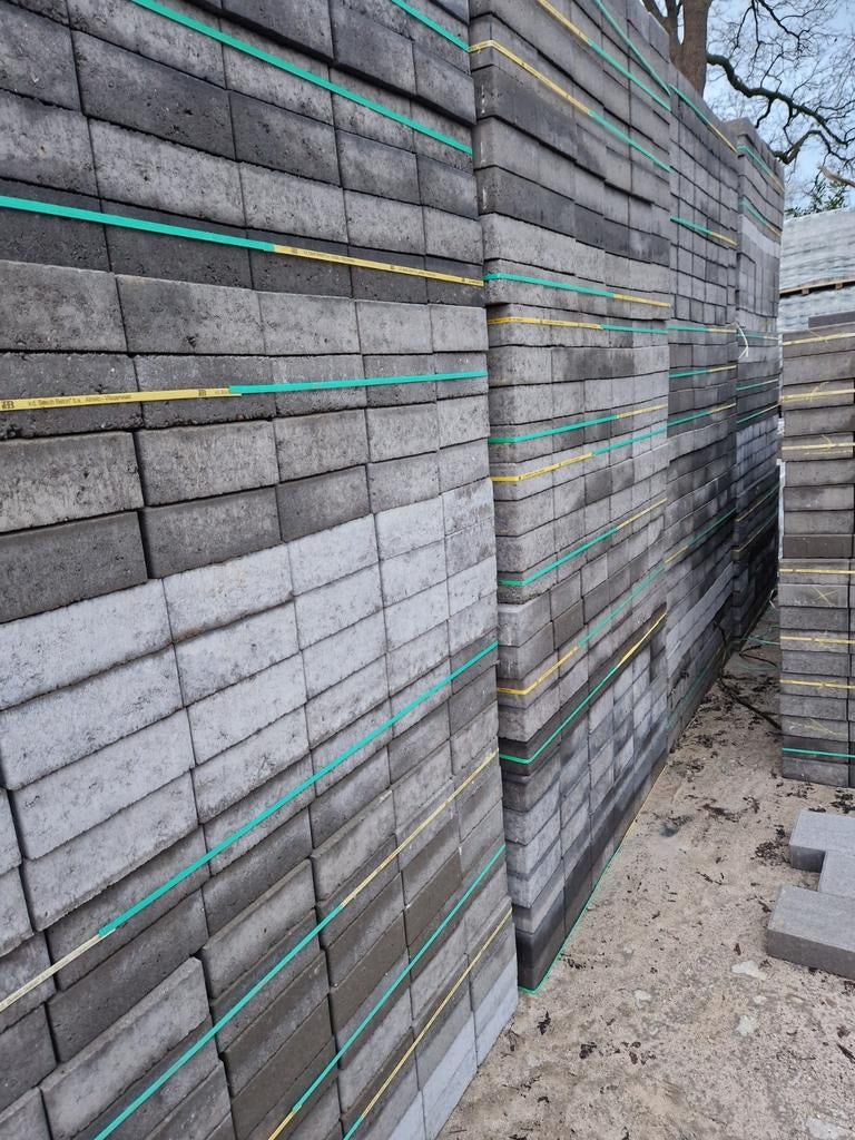 Dubbelklinker 21x21x8 grijs, Tuin en Terras, Tegels en Klinkers, Ophalen, Nieuw, Beton, Terrastegels