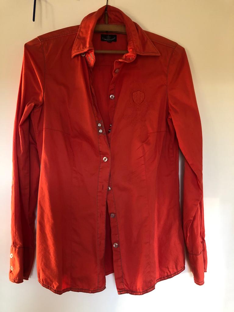 L'Argentina blouse bloes oranje 36, Kleding | Dames, Blouses en Tunieken, Argentina, Oranje, Ophalen of Verzenden, Zo goed als nieuw