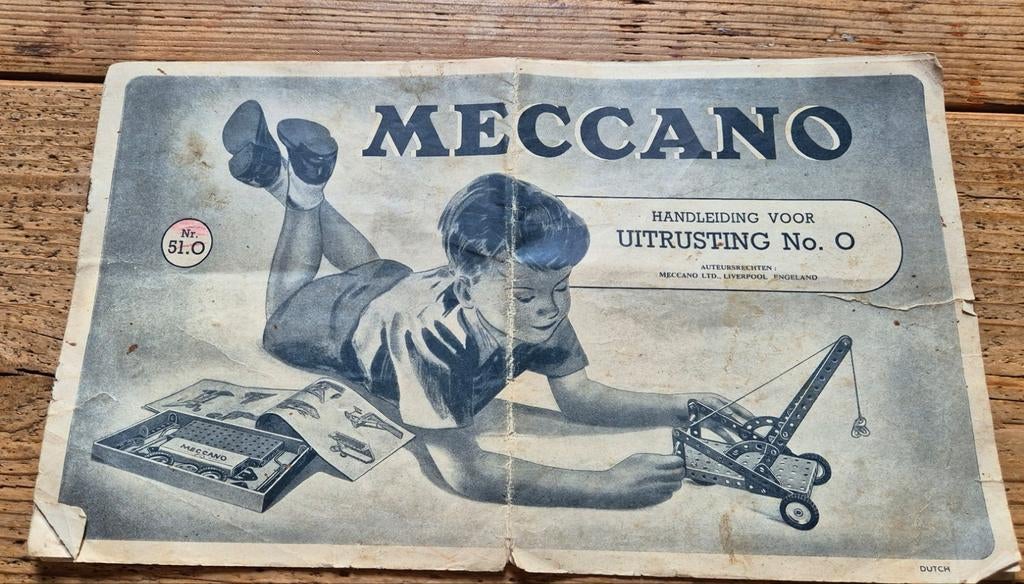 Meccano handleiding voor uitrusting No. 51.0, Antiek en Kunst, Ophalen of Verzenden
