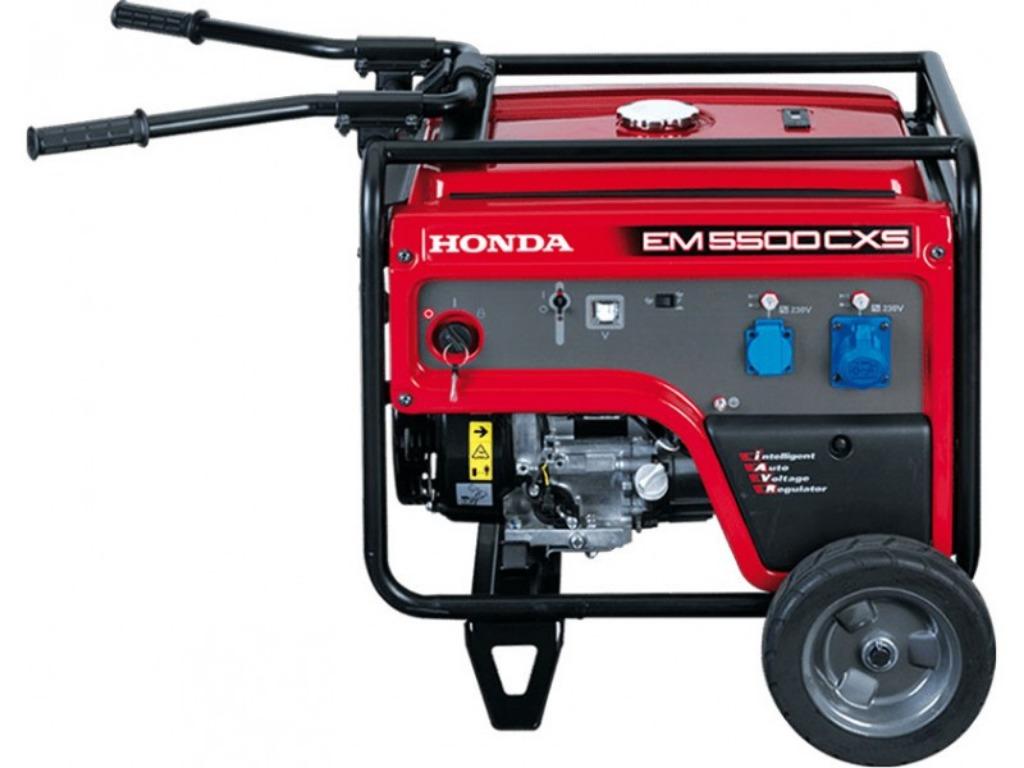 Honda EM 5500 CXS Generator aggregaat 5500 W EM5500CXS, Honda, Elektrisch startend, Benzine, Nieuw