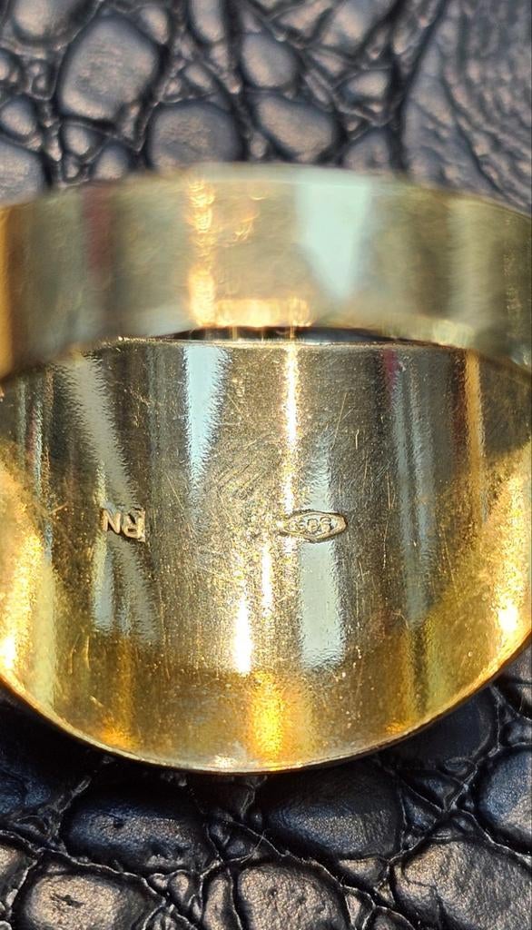 Mercedes heren ring 14karaat goud, Heer, Nieuw, Ophalen of Verzenden, Goud