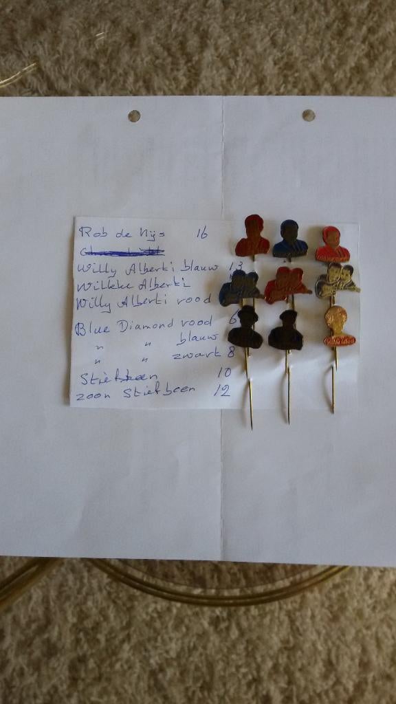 speldjes zangers van vroeger, Ophalen of Verzenden, Gebruikt, Overige onderwerpen, Speldje of Pin