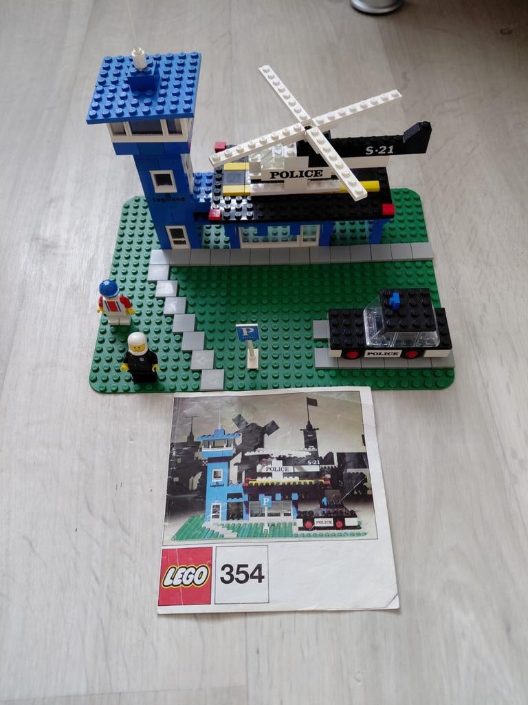 Vintage Lego Politiebasis 354 1972, Ophalen of Verzenden, Gebruikt, Complete set, Lego