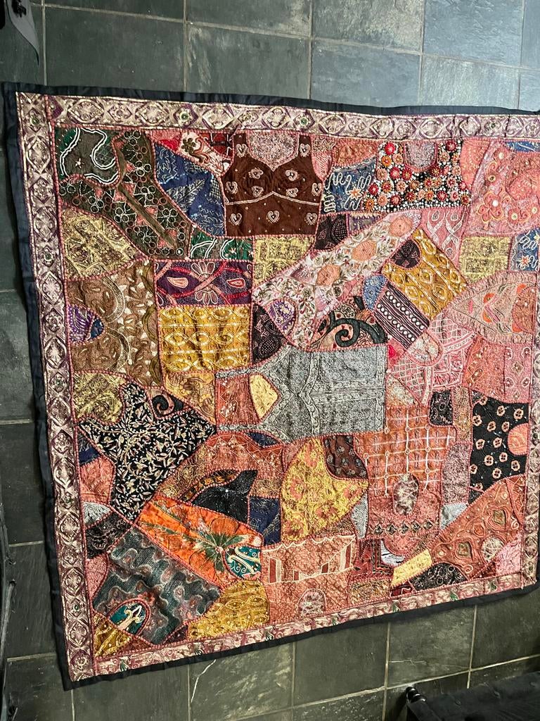 Aziatisch Wandkleed / Sprei Handwerk, 100 tot 150 cm, Bruin, 200 cm of meer, Ophalen of Verzenden