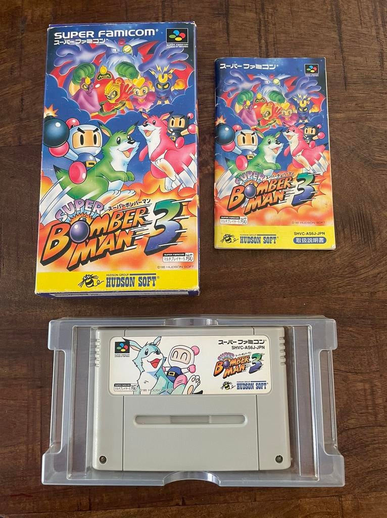 Super Bomberman 3 Super Nintendo SNES SFC CIB compleet NTSC, Spelcomputers en Games, Games | Nintendo Super NES, 1 speler, Ophalen of Verzenden