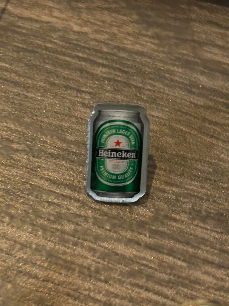 Heineken pin speldje blik blikje, Ophalen, Zo goed als nieuw, Flesopener, Heineken