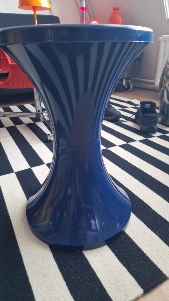 Tamtam Krukje / Bijzettafel - Blauw, Ophalen, Minder dan 45 cm, Gebruikt, Rond