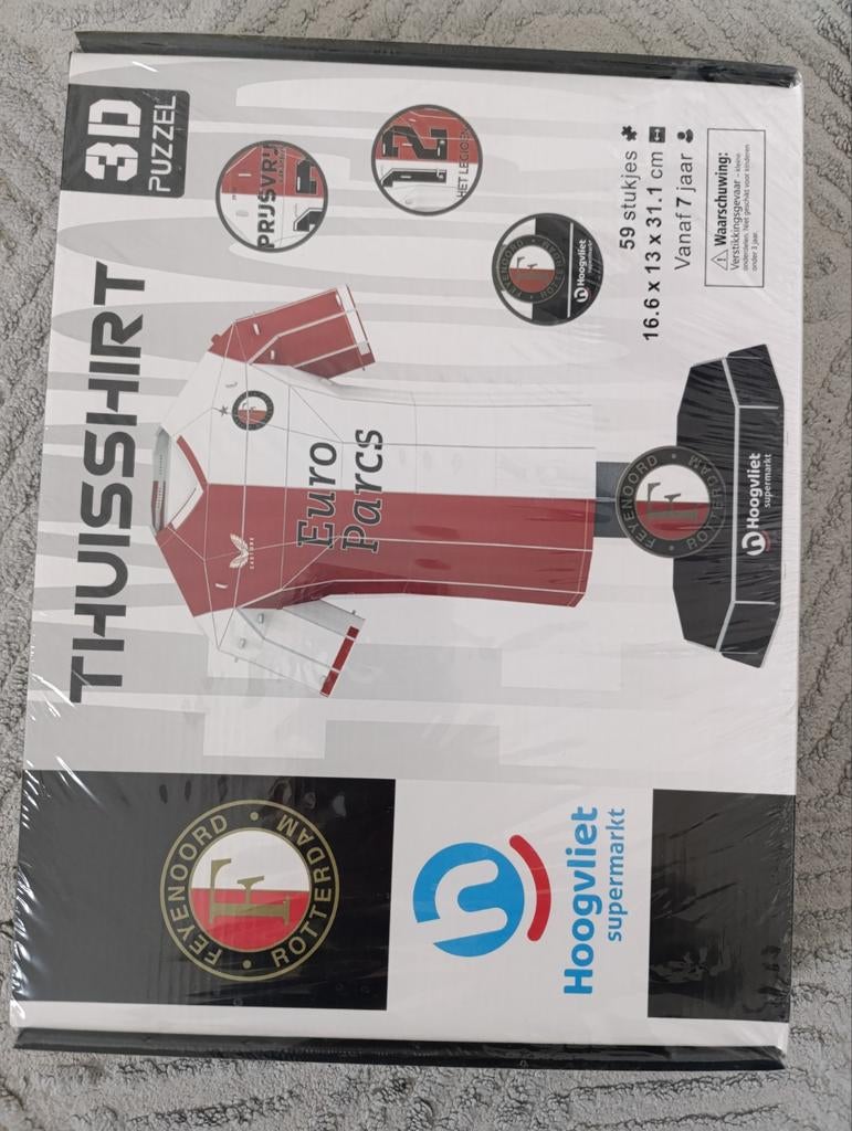 Thuisshirt 3D Puzzel Feyenoord, Ophalen of Verzenden