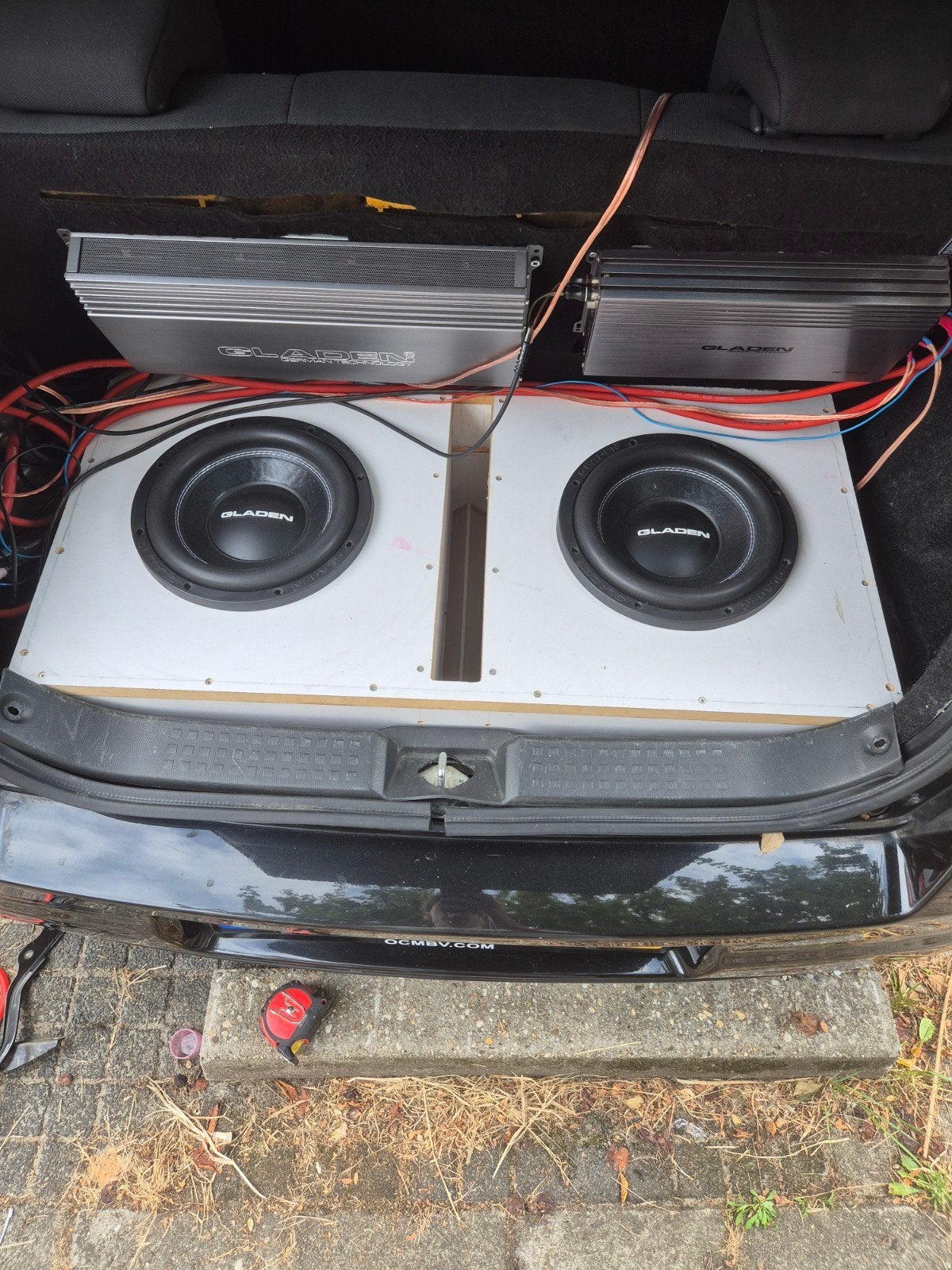 Gladen SQX10 Subwoofers met Kist, Ophalen, Zo goed als nieuw