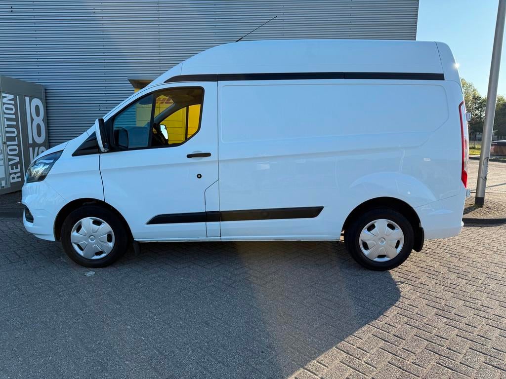 Ford Transit Custom 300 2.0 TDCI AUT L1H2 131PK Bj 2018 Airc, Euro 6, 4 cilinders, Leder en Stof, Wit