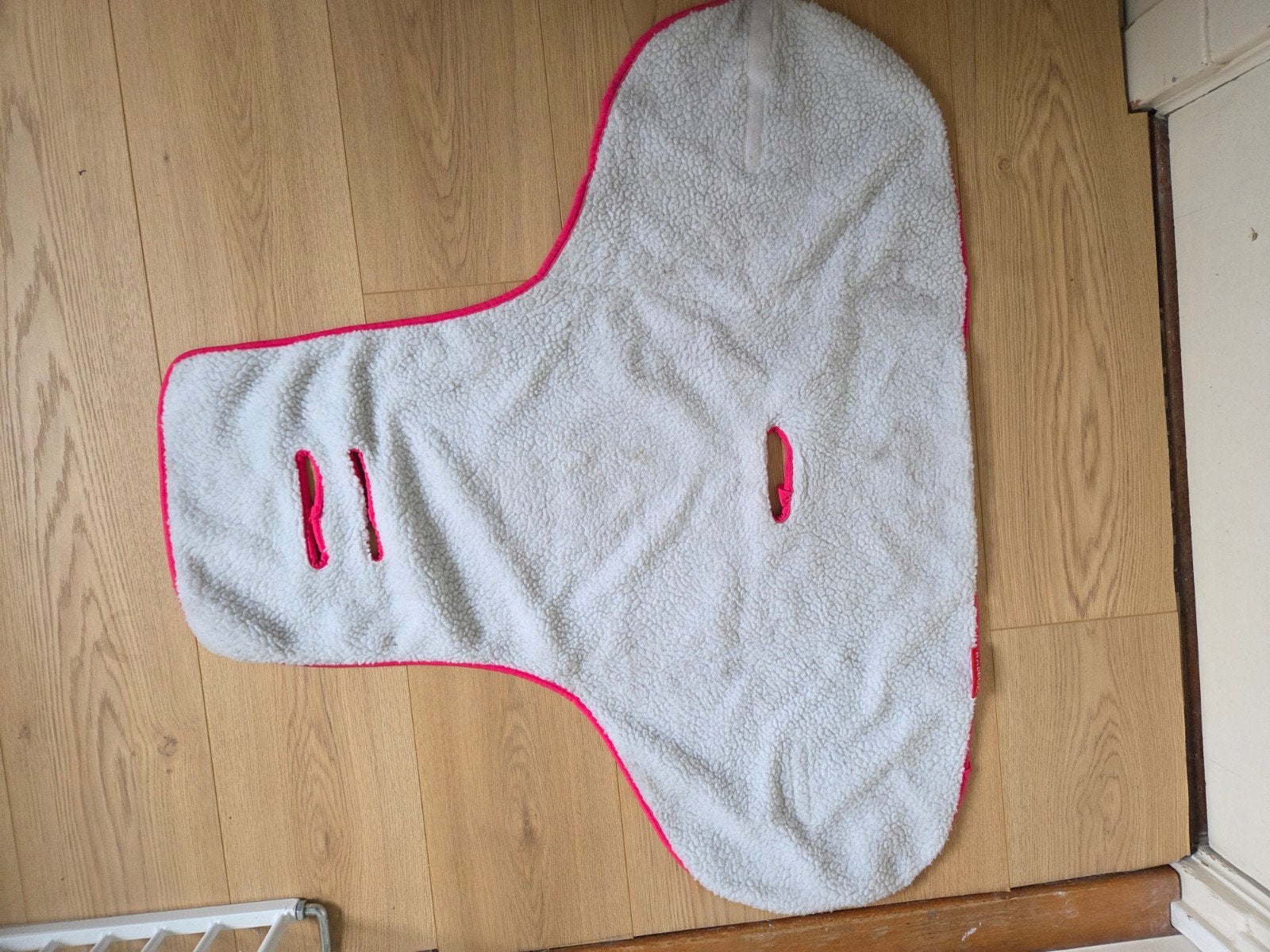 Babboe teddy cover voor bakfiets zitje - grijs/roze, Ophalen of Verzenden, Zo goed als nieuw, Kinderkar, Babboe