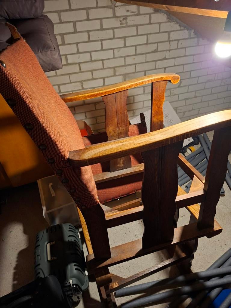 4 Art Deco Rookstoelen - Jaren '20/'30 - Eikenhout, Ophalen