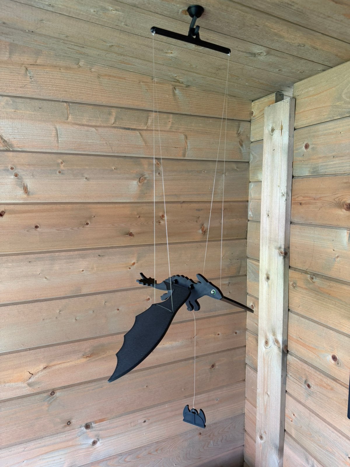 Toothless hanging mobile (vleugels bewegen), Ophalen, Zwart, Handgemaakt, Nieuw