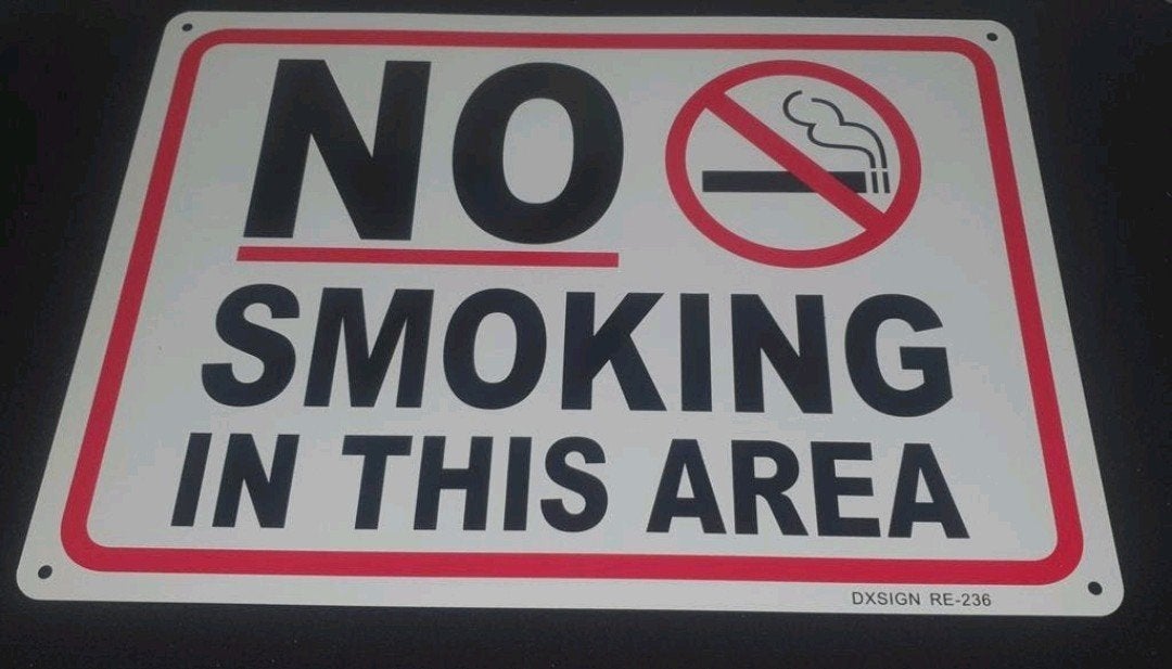 no smoking aluminium plaat, Ophalen of Verzenden, Nieuw