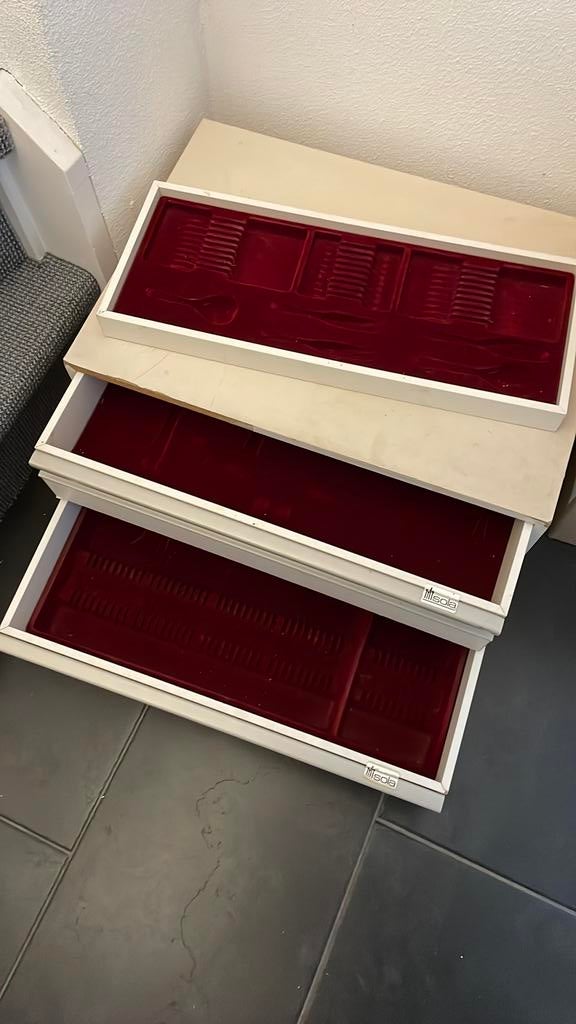 Bestekcassette leeg, Ophalen of Verzenden, Zo goed als nieuw, Rvs of Chroom