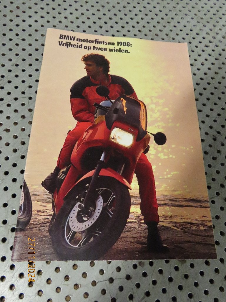 Mooie, Grote Folder BMW Motorfietsen 1988 - NL Folder R100GS, Ophalen of Verzenden, Zo goed als nieuw, Motoren