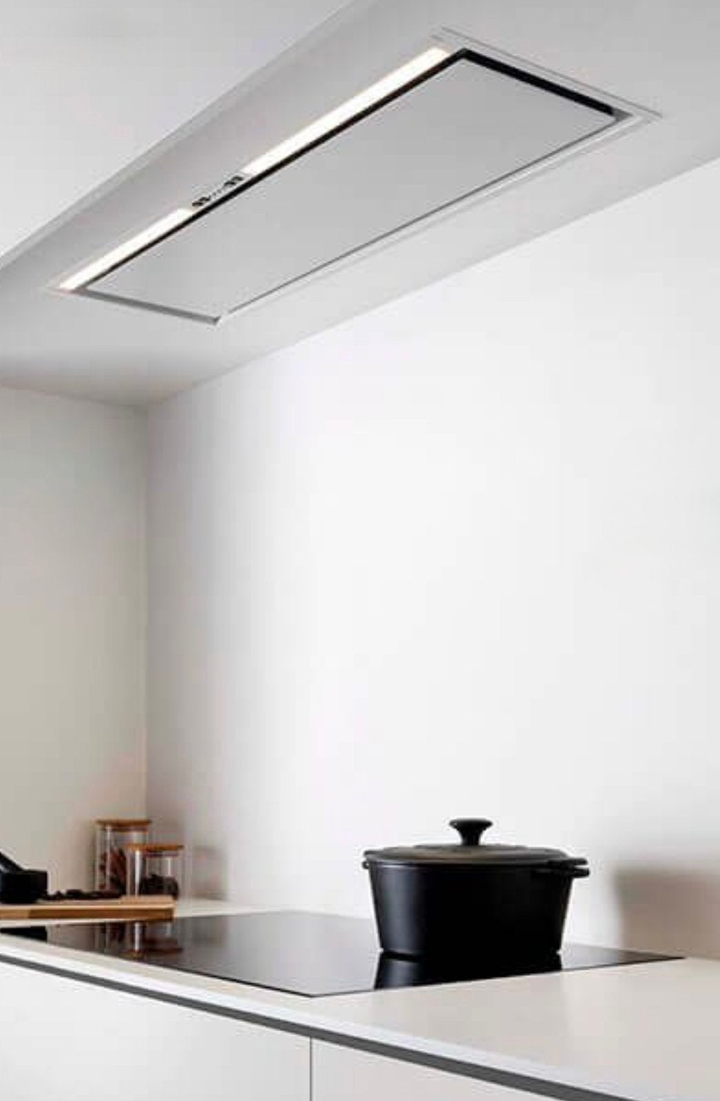 Novy 26080 plafond afzuigkap Chrystal wit 83 cm, Ophalen, Nieuw, Vlakschermkap, Motor